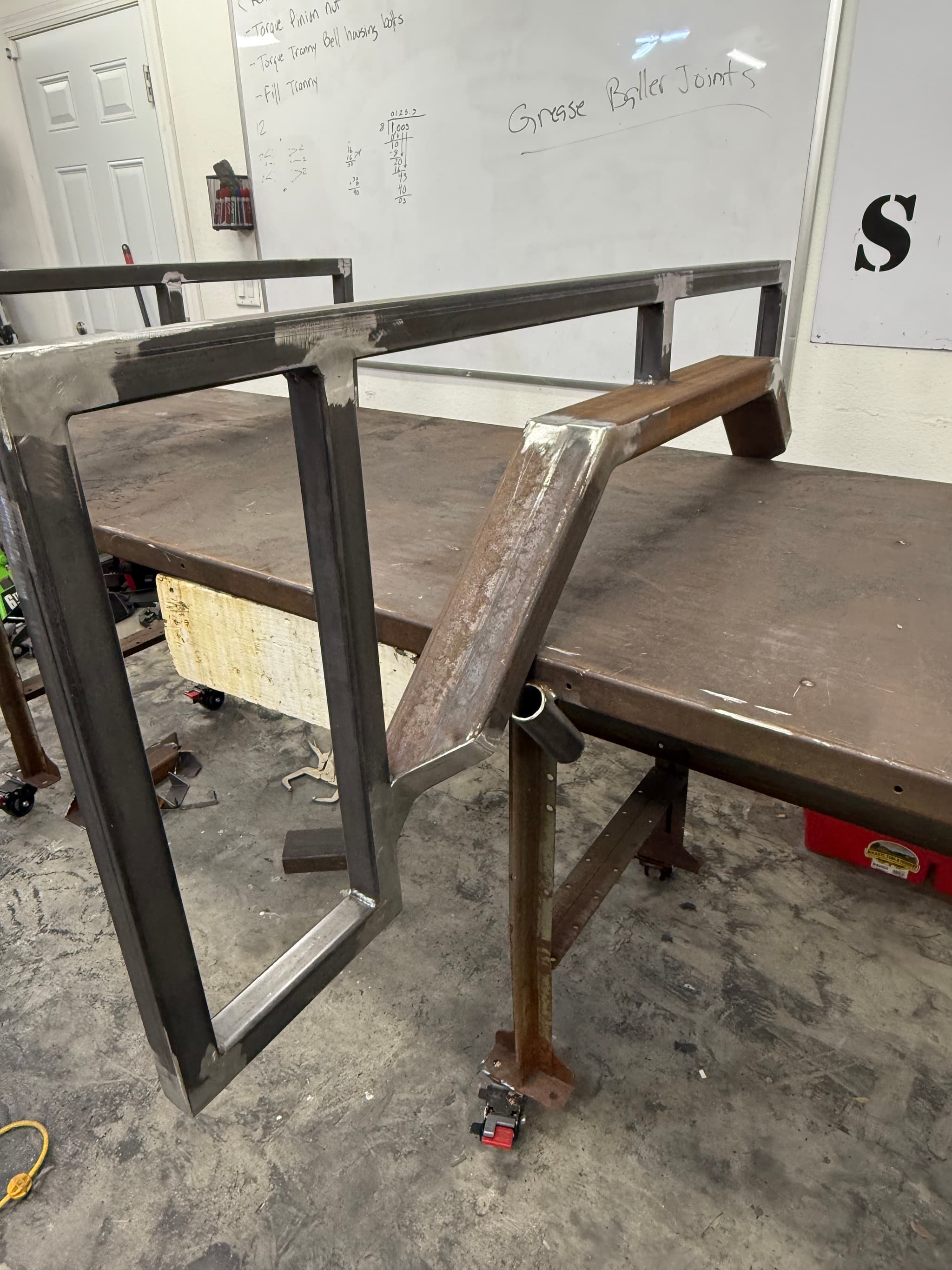 Jeff fabricating a War Dog bed in the Tampa, Florida shop